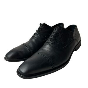 Jared Lang mens Oxford black leather size US 9-9.5/ EU 42